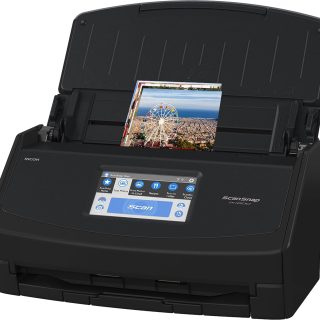 ScanSnap iX1600 Wireless or USB High-Speed Cloud Enabled Document, Photo & Receipt Scanner with Large Touchscreen and Auto Document Feeder for Mac or PC, 17 watts, Black
